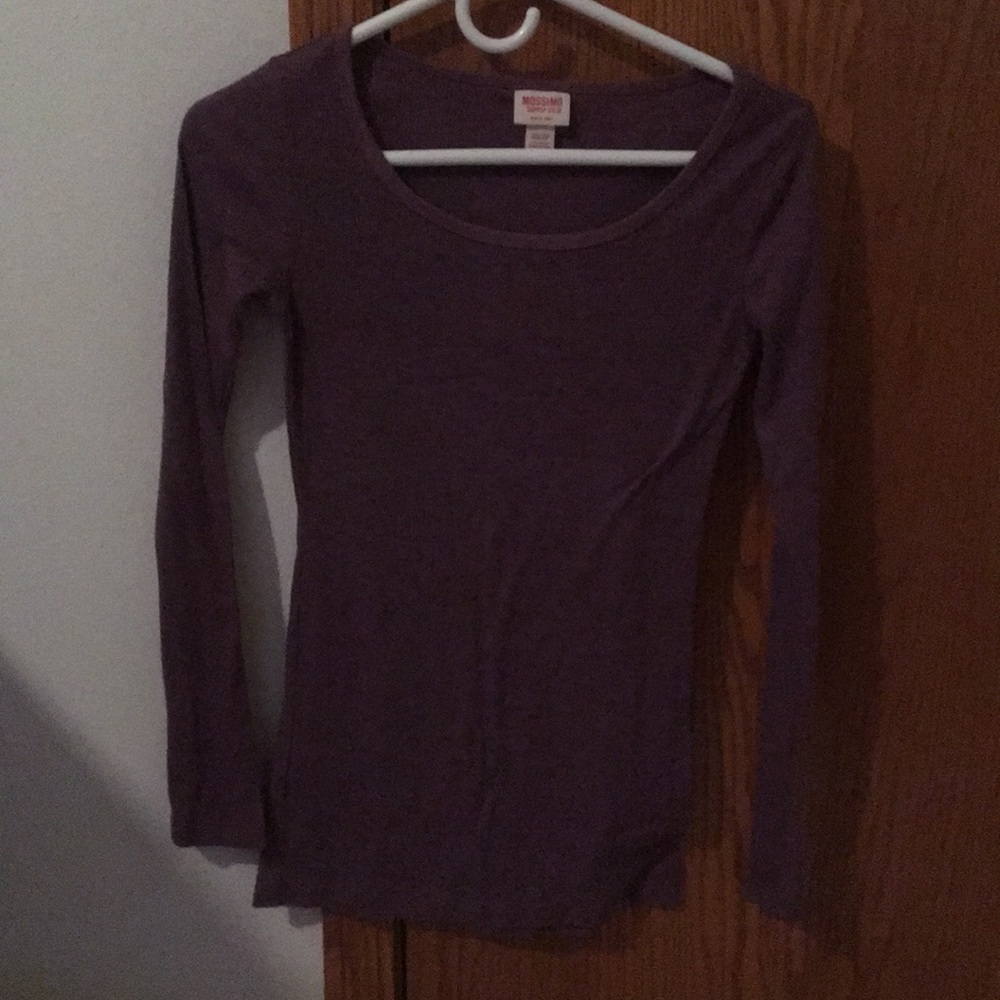 Purple Mossimo Ribbed Long Sleeve Tee